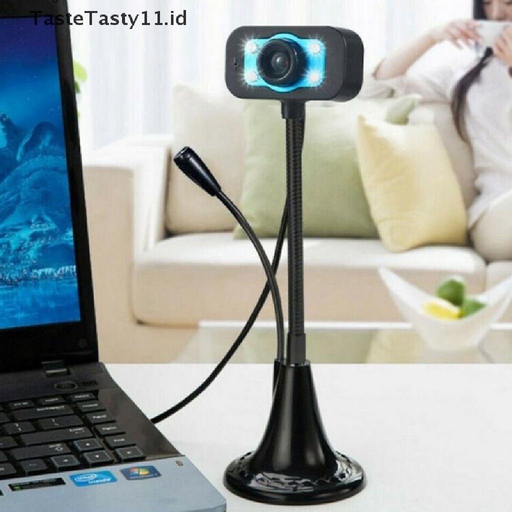 (TasteTasty) Kamera Webcam USB 2.0 HD Dengan Mic Untuk Komputer / Laptop / Desktop