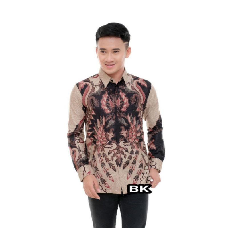 Batik Pria Katun Premium Halus Pria Kemeja Panjang Terbaru motif terkini