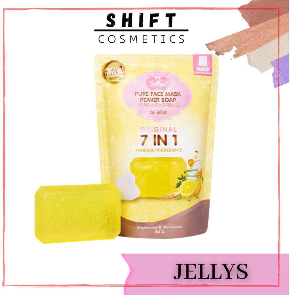 PURE SOAP BY JELLYS NEW PACKAGING / Jellys Pure Face Mask Power Soap BPOM sabun jelly pure soap sabu