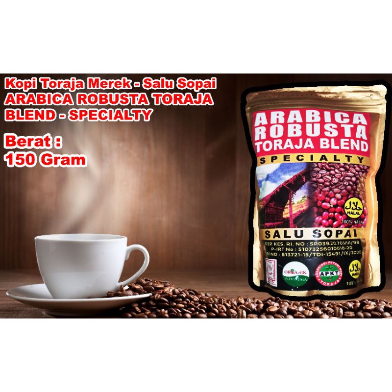 

KOPI ARABICA ROBUSTA TORAJA BLEND SPECIALTY 150 GRAM