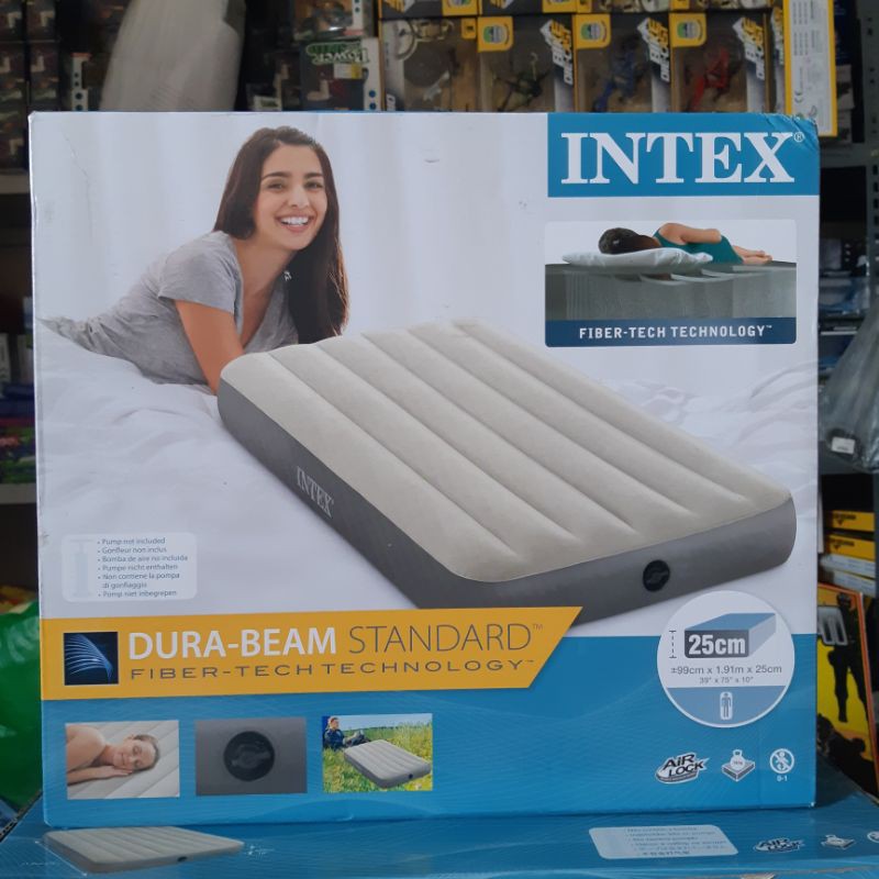 INTEX Kasur Angin Portable - Airbed Tidur Matras Pompa Air Bed Single