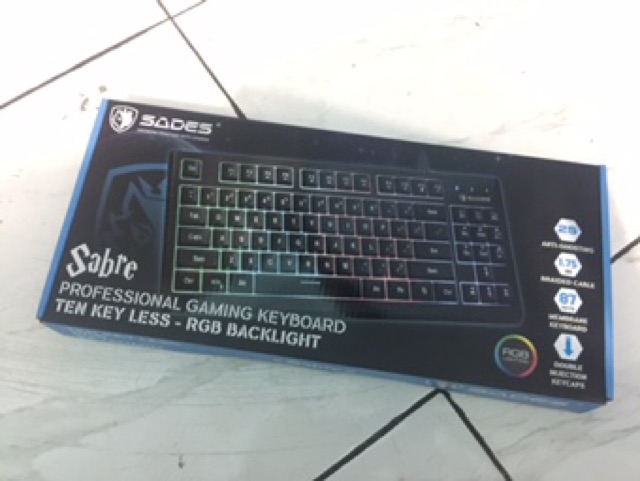 Keyboard gaming sades sabre TKL RGB Membrane