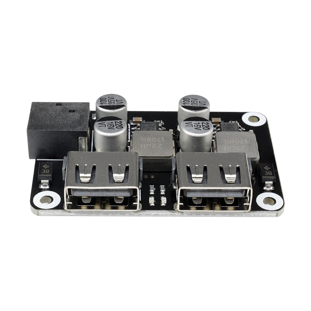 Modul Buck Step Down Diy Dengan Dual Usb Untuk Input 6-30v Output 24w 2.4a