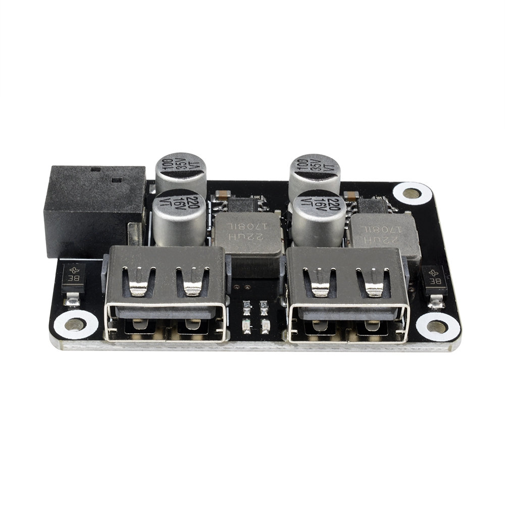 Modul Buck Step Down Diy Dengan Dual Usb Untuk Input 6-30v Output 24w 2.4a