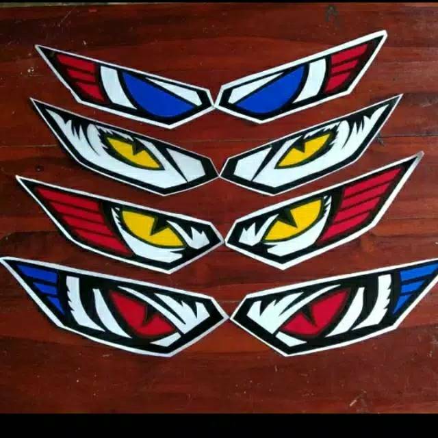 STIKER STICKER VARIASI MATA LAMPU DEPAN MOTOR CBR 150 NEW FACELIFT