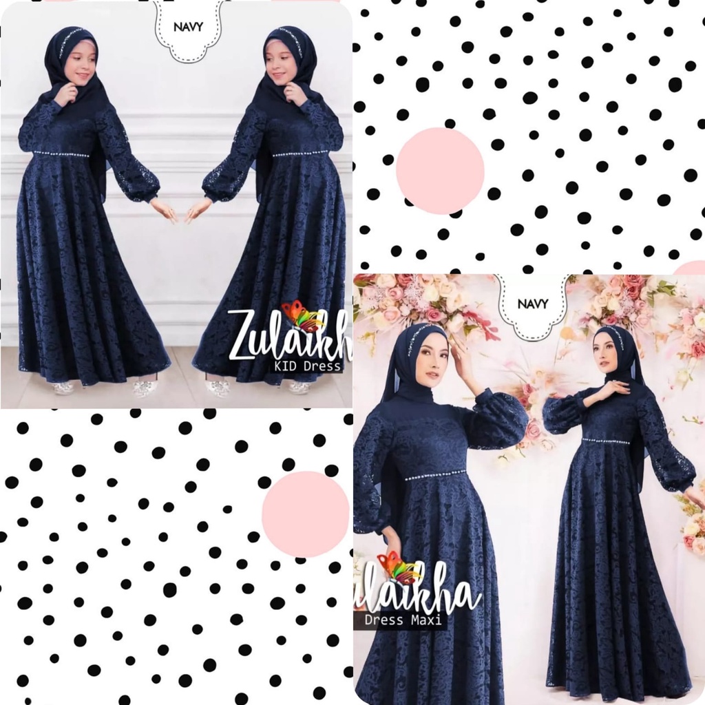 BAJU IBU DAN ANAK - ZULAIKA DRES IBU DAN ANAK - COUPLE IBU ANAK