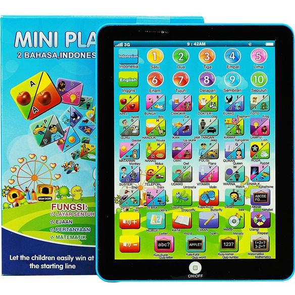 Promo Cod Mainan Edukasi Mini Play Pad 2 Bahasa Inggris Indonesia Tablet Edukasi Anak Belajar Angka 