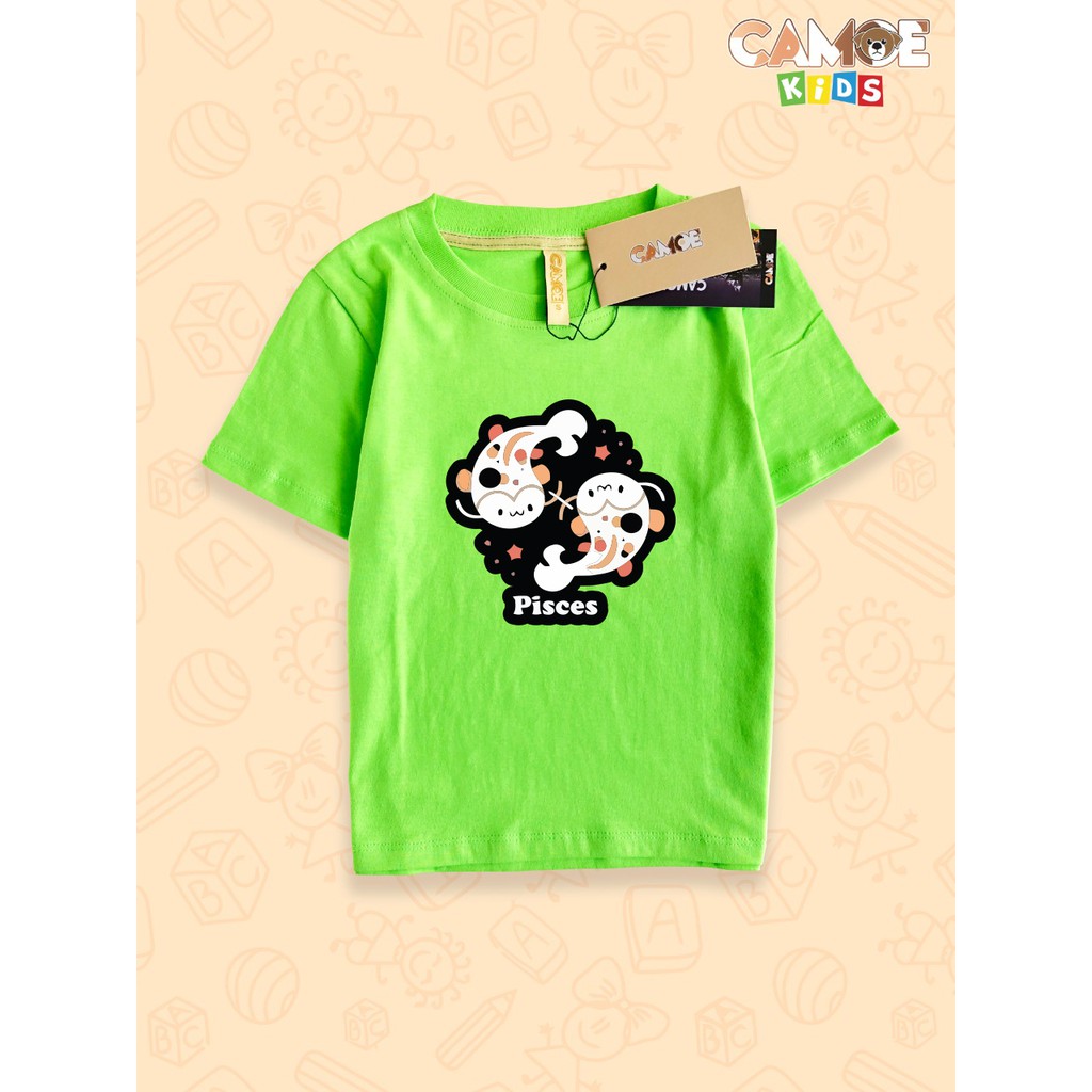 baju kaos anak kids premium desain zodiak bintang pisces