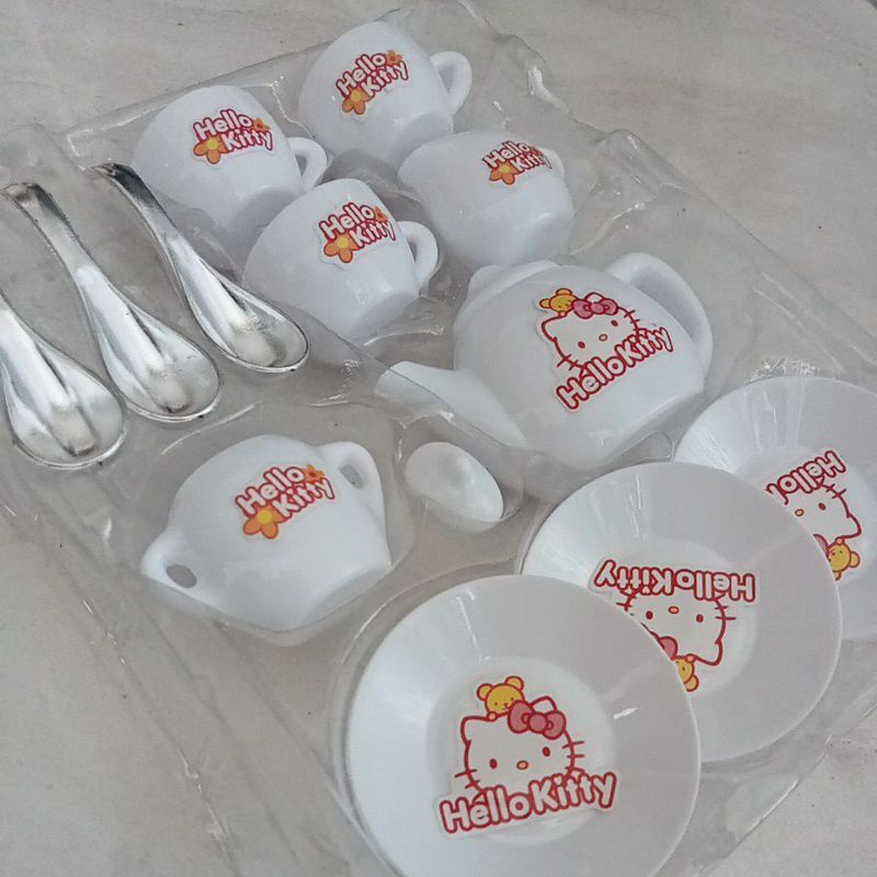 SX808H - MAINAN MINI TEKO CANGKIR SET KEMASAN DUS KARAKTER HELLO KITTY DAN FROZEN