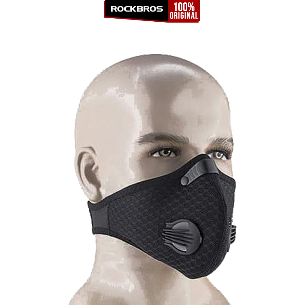 

Face Mask Rockbros Masker Sport Motor Sepeda Safety Mask Face Protective Anti-Fog