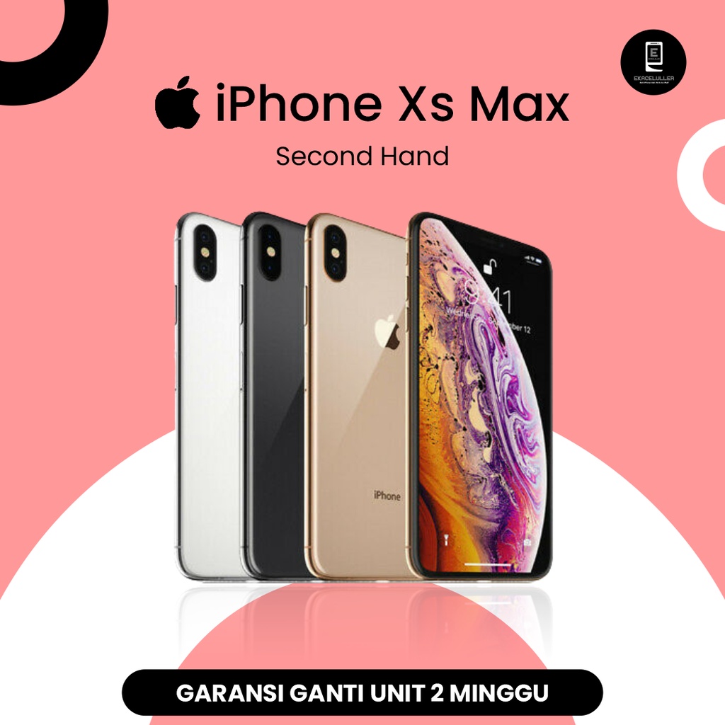 Jual IPHONE XS MAX 64GB SECOND (GREY,SILVER,GOLD) | Shopee Indonesia