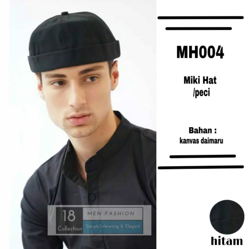 Kopiah Hijrah Miki Hat Peci Polos PREMIUM