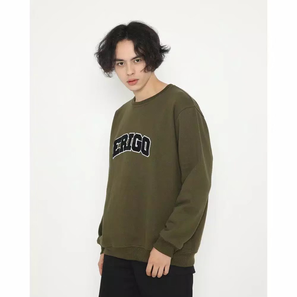 Crewneck ERIGO Bordir Full TAG[ Bisa COD] Size M L XL Termurah / SWEATER ERIGO CREWNECK PRIA WANITA BASIC BAHAN FLEECE PREMIUM