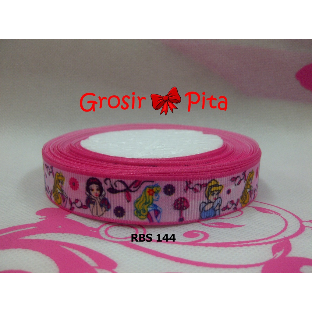

(25 yard) Pita Grosgrain Motif Princes RBS 144 | Toko Bahan Craft | Grosir Pita