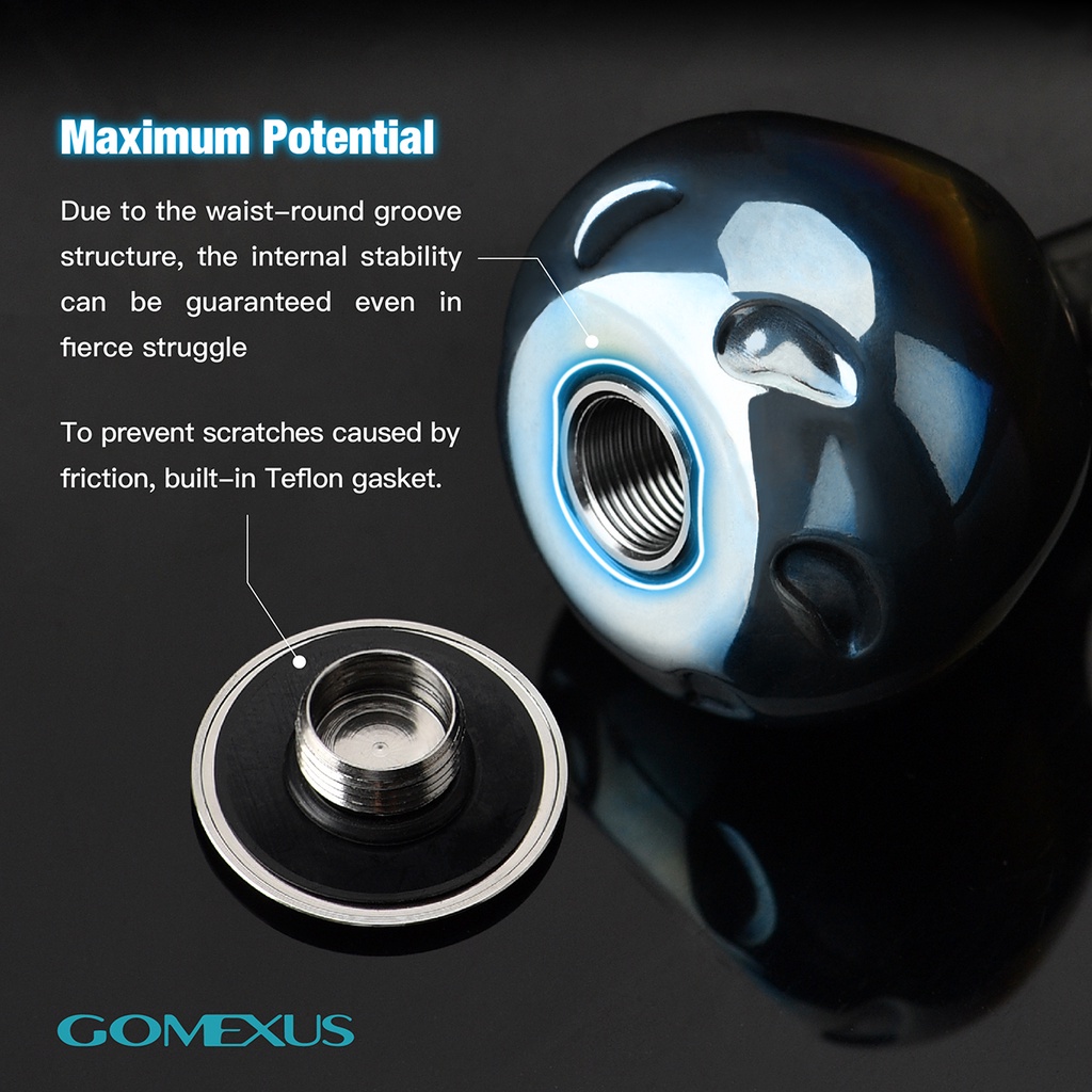 REEL HANDLE KNOB GOMEXUS GALAXY TITANIUM ALLOY 38 | 41 MM