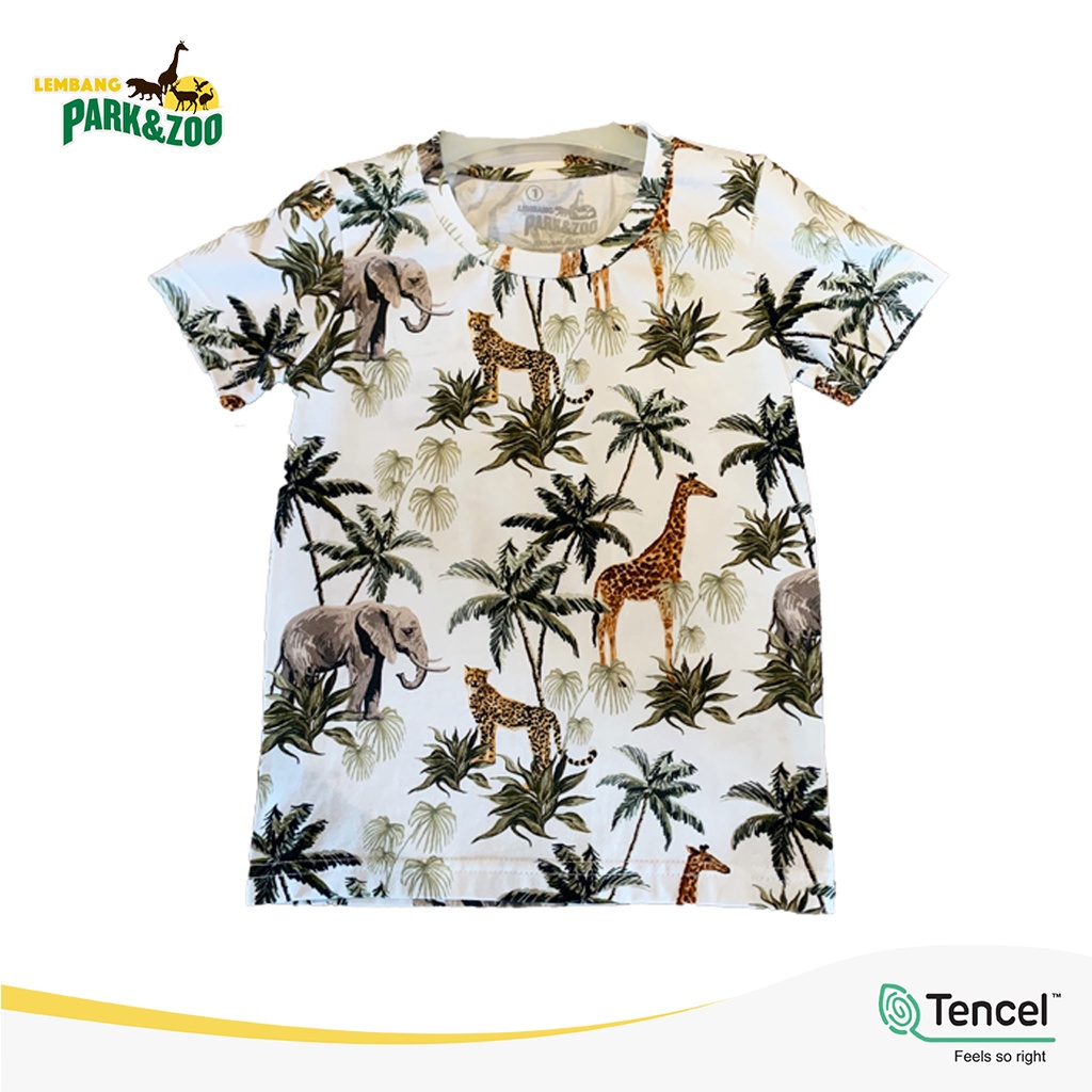 Lembang Park &amp; Zoo - T Shirt Fullprint Kids K motif Exotic Jungle ( Anak umur 1-3 Tahun ) Unisex / Atasan Anak / Kaos Anak