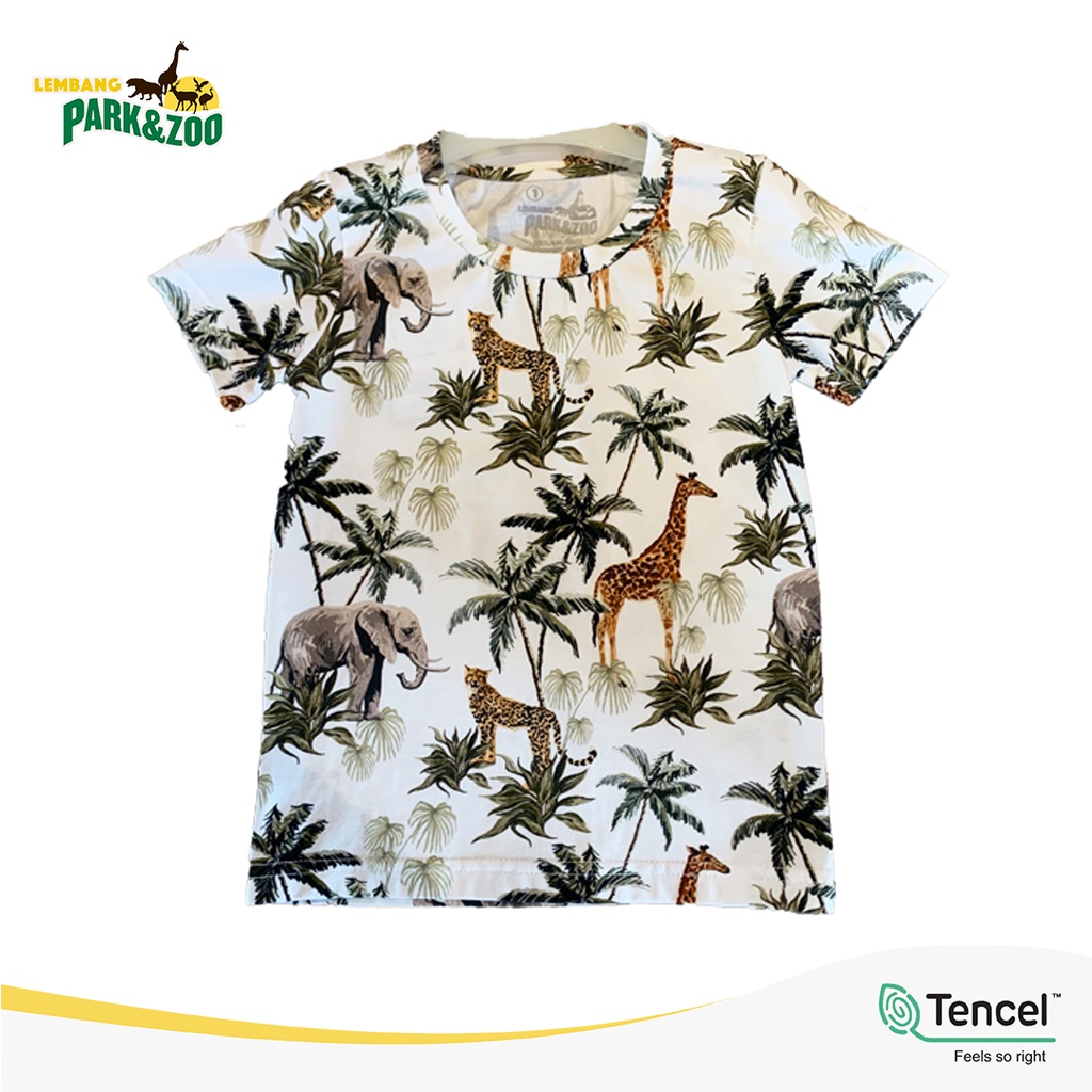 Lembang Park & Zoo - T Shirt Fullprint Kids K motif Exotic Jungle ( Anak umur 1-3 Tahun ) Unisex / A