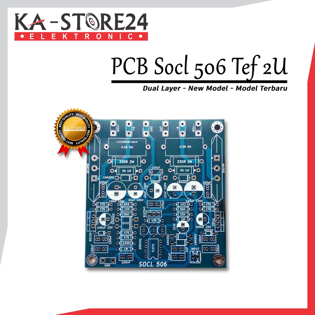 PCB SOCL 506 Tef  2U Dauble layer PTH Amp- Amplifier - Power Amplifier