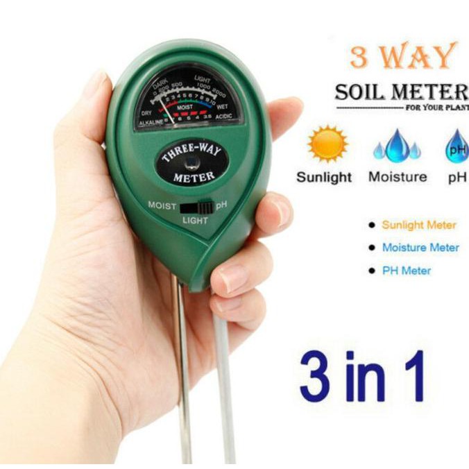 BANTING HARGA Alat Ukur PH Tanah 3 in 1 / Digital Soil Analyzer Tester Meter