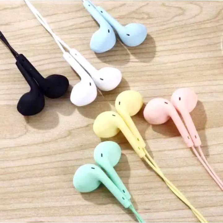 (NC) Headset Handsfree Macaron U19 F1 F3 Full Colors Extra Bass