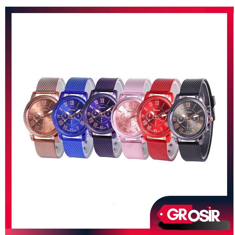 Grosir - J152 Jam Tangan Geneva Edisi Baru / Tali Glossy / Arloji / Jam Fashion / Import Batam