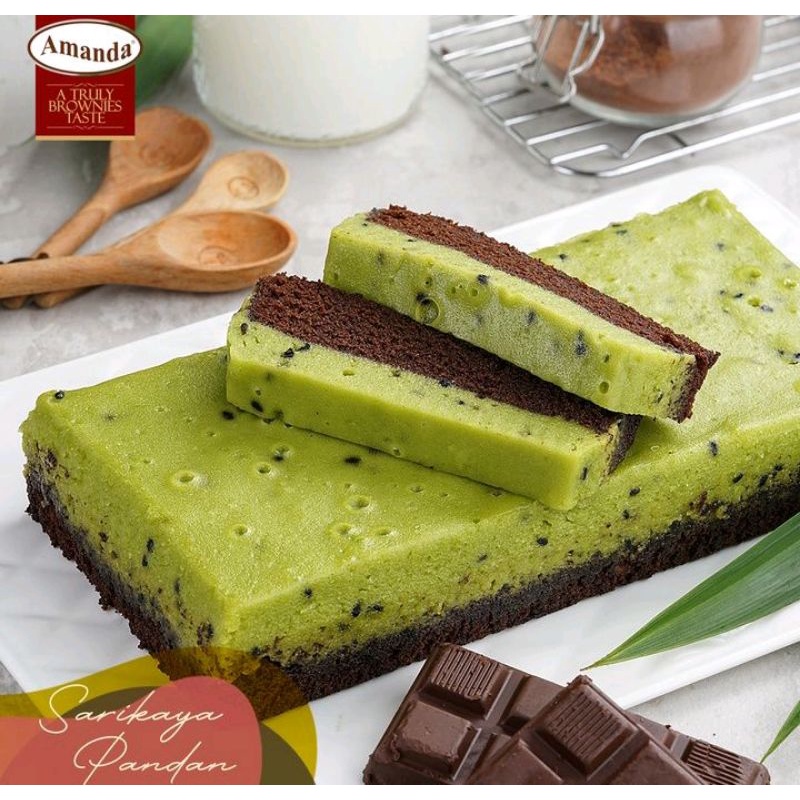 

Brownies Sarikaya Pandan Amanda