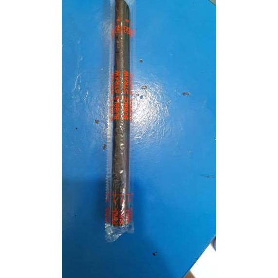Sedotan Boba bubble hitam steril 12mm 21cm 12cm 18cm isi 100 straw higenis jumbo kokumi xi bo ba