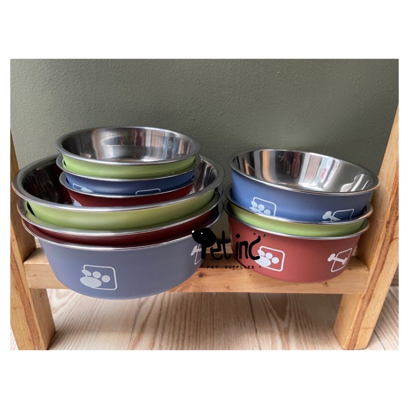 Poochs stainless bowl with anti skid