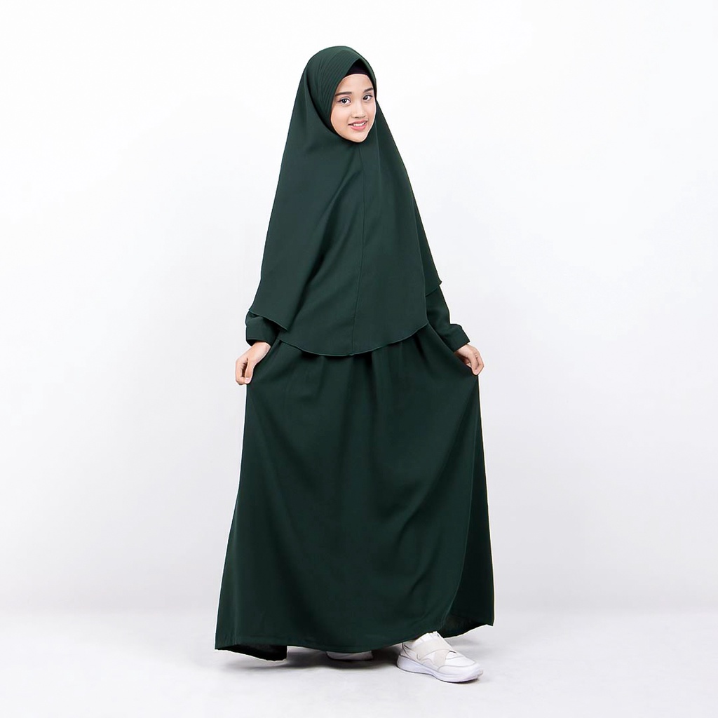 Bajuyuli Baju Muslim Anak Perempuan Terbaru Polos Syari Gamis Anak Set Jilbab TK SD SMP ABG Tanggung