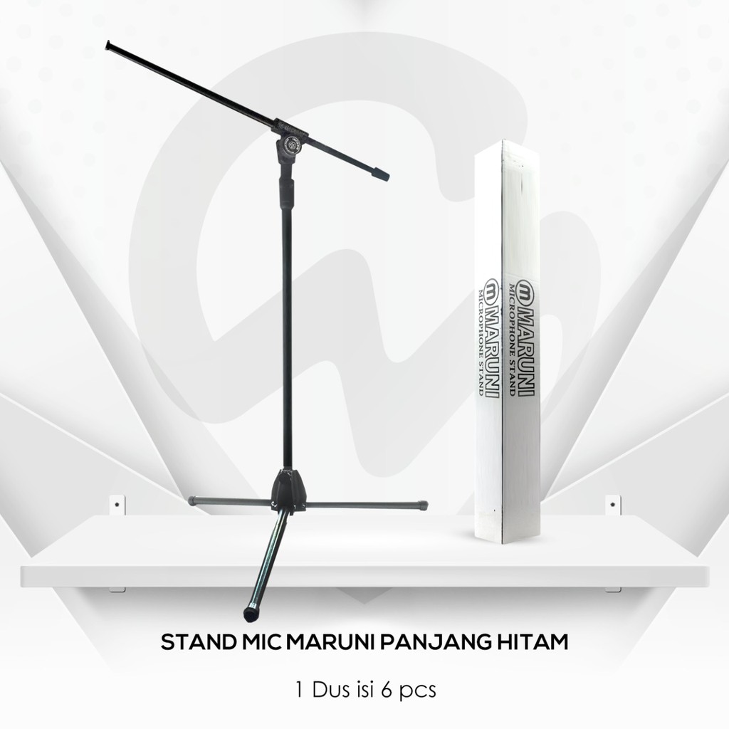 Stand Mic Tinggi FREE HOLDER / Tiang Mic Tinggi Hitam Maruni