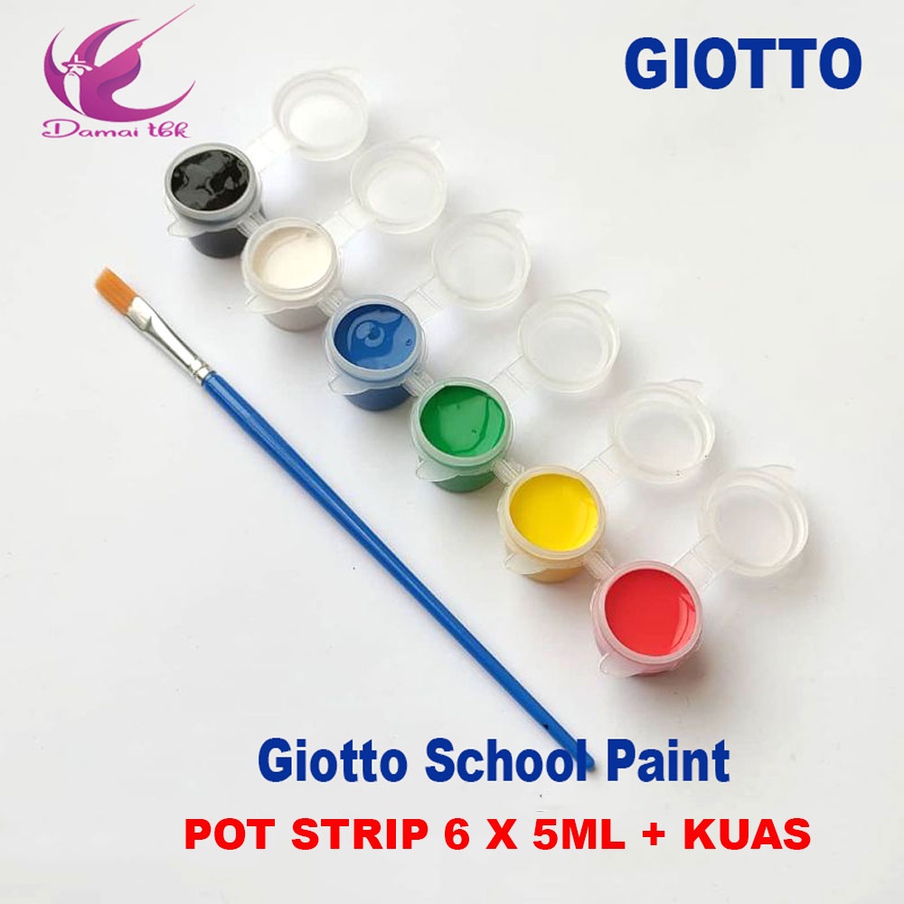 

Giotto School Paint Set 6 warna x 5ml dan kuas