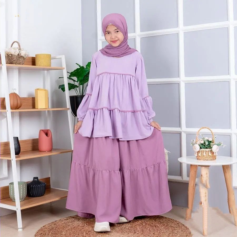 Nola Set Kids Nola Kids Setelan Anak Gamis Anak Perempuan Dress Anak Hijab Anak
