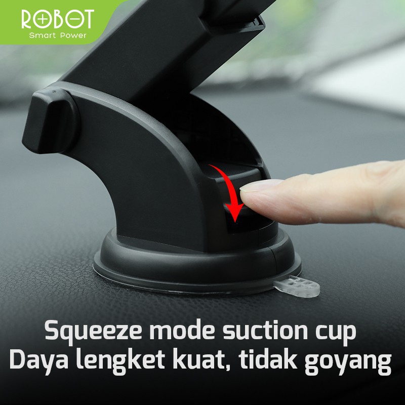 Universal Car Holder ROBOT RT-CH11S 360 Rotable For Smartphone iPhone Android Car Stand Holder Ori