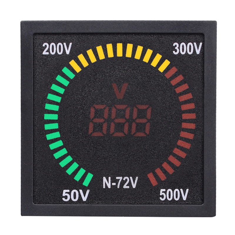 Btsg 72mm Panel LED Display Voltage Meter 68mm Ukuran Lubang Voltmeter 110V 220V Indikator Tegangan Digital 50V Ke 500V Acces