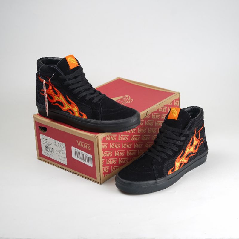 VANS Sk8 Wtaps All Black Flame Red