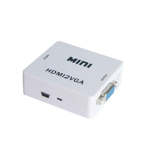 Hdmi female to vga female audio 3.5mm full hd mini box adapter converter - Hdtv in to vga out 1080p