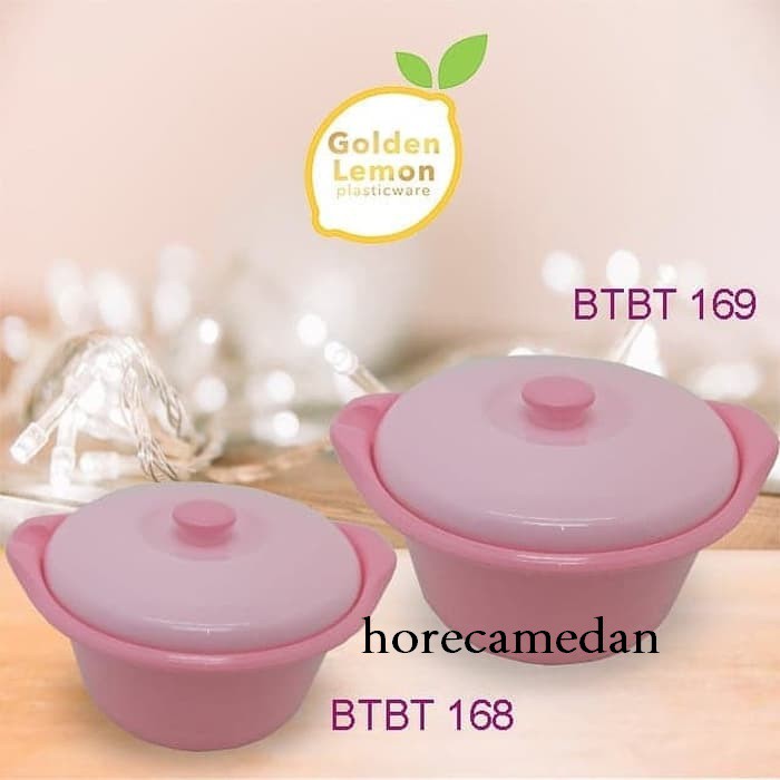Basi Tutup bulat Golden Lemon / Wadah saji / Tempat Sayur BTBT168 BTBT169
