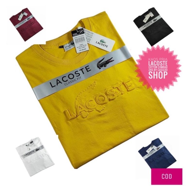 KAOS PRIA LACOSTE PREMIUM / MIRROR ORIGINAL