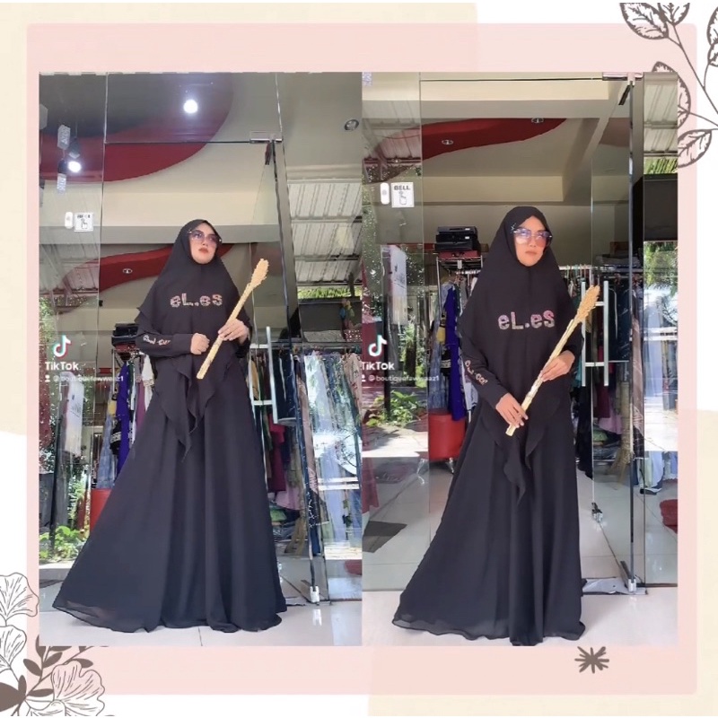 Dress | El.ES Madinah Boutique (Black Ruffle Dress)