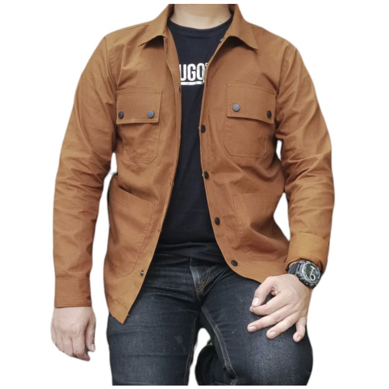 JAKET SEMI PARKA ELBOWS CARAMEL