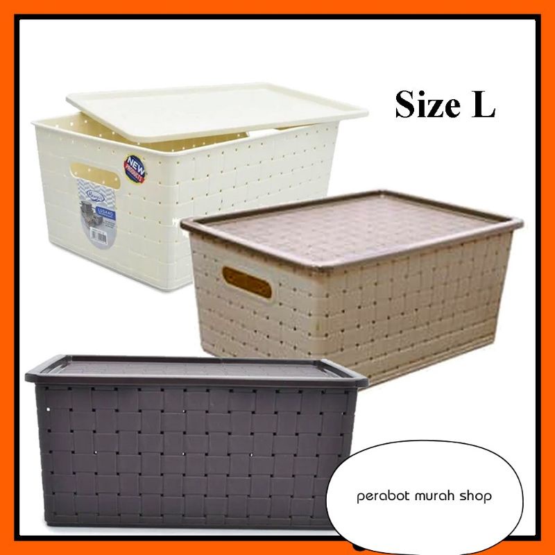 Lugano L/keranjang Lugano L pakai tutup/box Lugano L /kotak Lugano L /keranjang Hawaii/box serbaguna