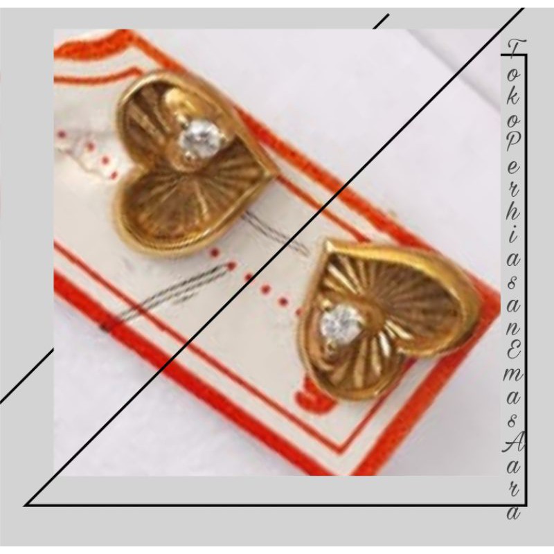 Anting Emas 375 Ceplik Waru Cukit AD