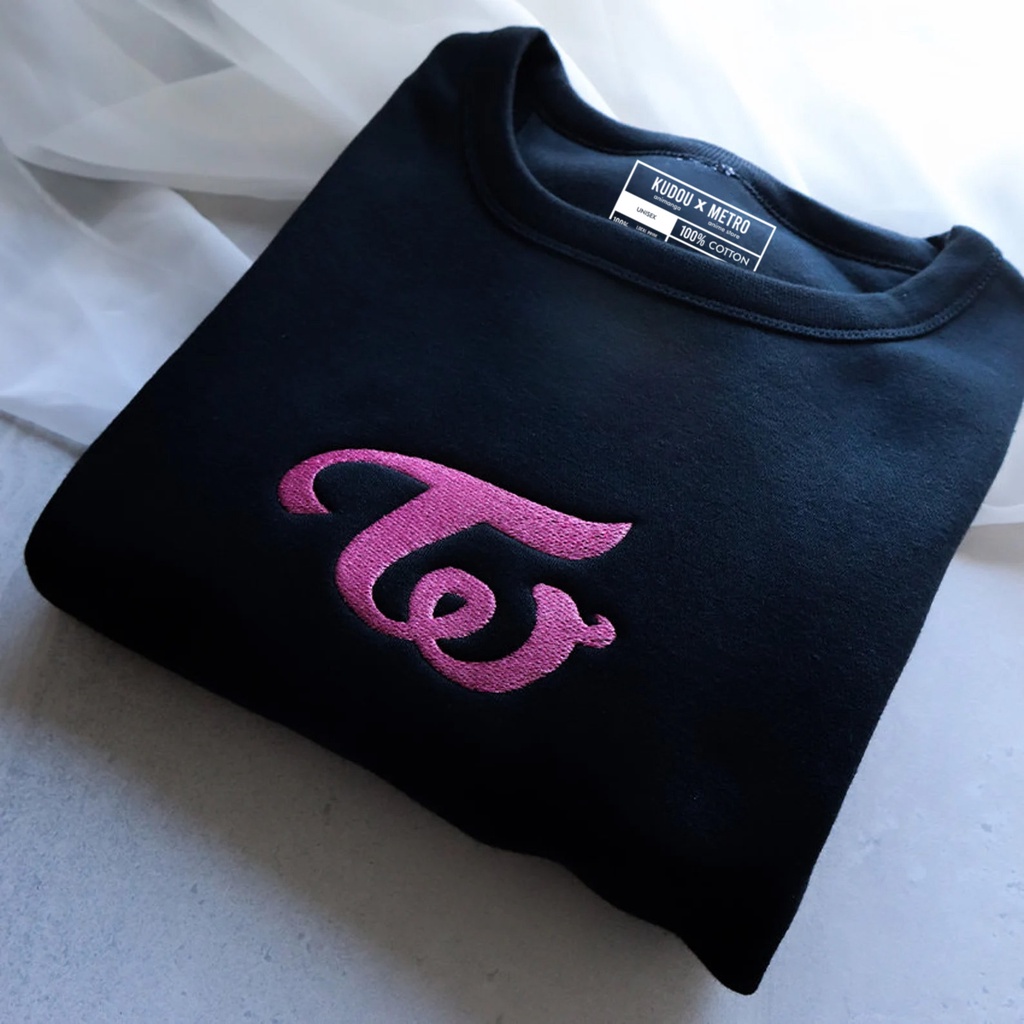 Crewneck Twice Logo Embroidery Idol Kpop Girl Band Korean Premium Unisex