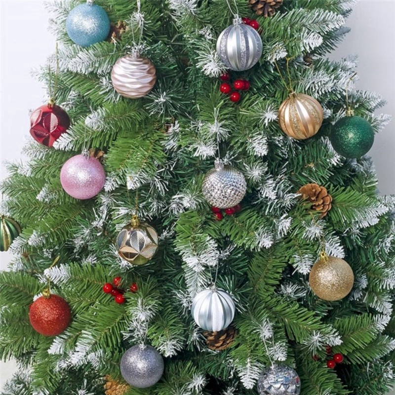 12pcs/Box Christmas Tree Pendant Decoration 5.5cm Hanging Ball Wedding Party Xmas New Year Decor