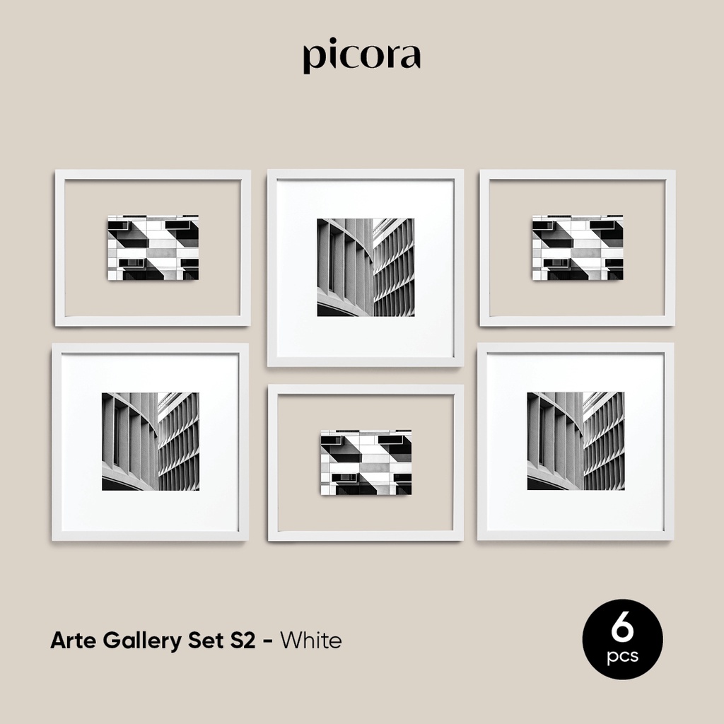 PICORA ARTE Gallery Set S2-Frame Pigura Bingkai Foto Dinding-6pcs