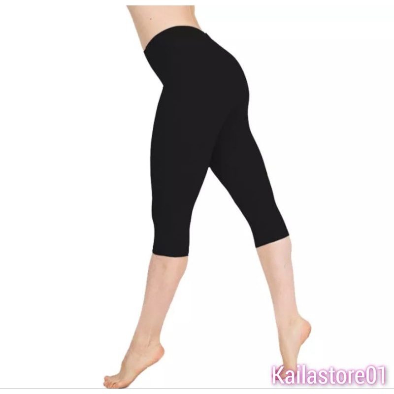 Celana Legging Wanita 3/4 Bahan Spandex Premium / Celana legging Pendek