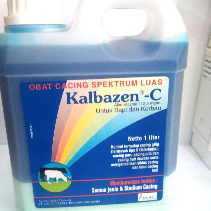 kalbazen c  obat cacing sapi/kerbau spektrum luas