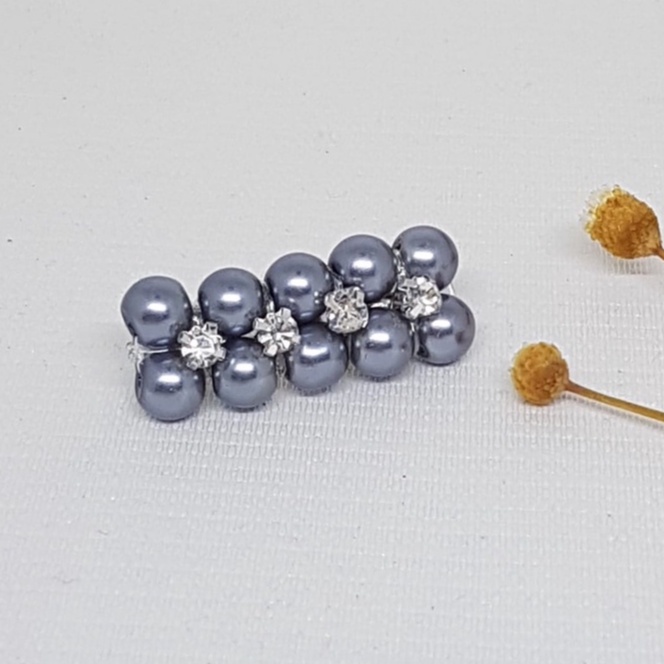 Bros dagu murah I Bros mutiara I Bros permata I Bros kecil satuan-Silver