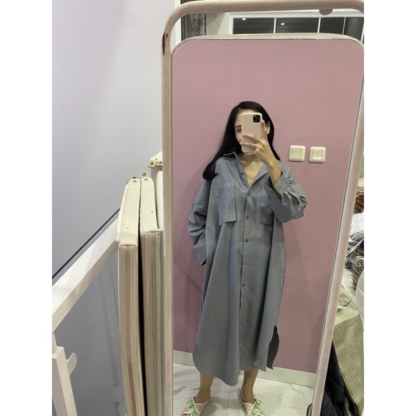 NABO - Oversize Dress linen (Dress Tunik Bahan Linen)