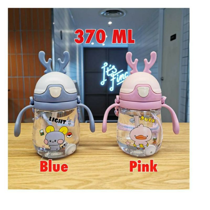 BABY SIPPY CUP / BABY STRAW CUP/ Botol Minum bayi dengan Sedotan 280ML 370ML